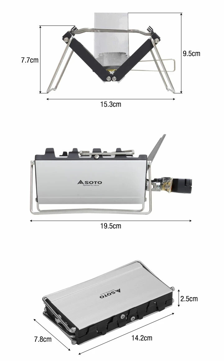 SOTO G Stove ST-320 Single Burner compact cassette W/ storage Bag No-Gas camp SOTO G Stove ST-320 Single Burner compact cassette W/ storage Bag No-Gas camp