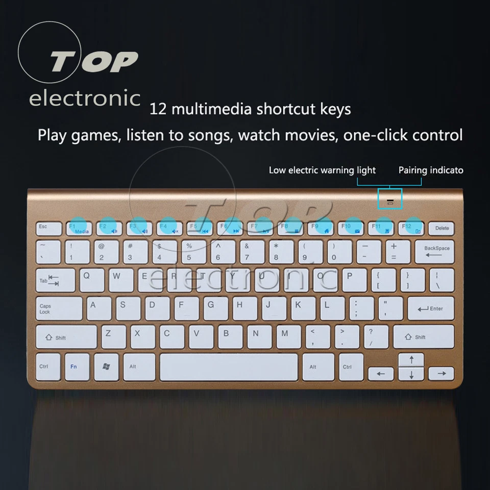 USB Wireless Slim Keyboard and Cordless Mouse 2.4GHZ Combo Kit Set PC Laptop - Image 2 of 4