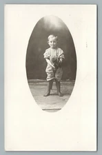 Stick Horse Boy—Santa Rosa New Mexico RPPC Rare Antique Studio Photo 1910s