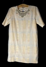 Large L Rachel Roy Dress Short Sleeves Sheath Shift Pink Peach Blue Pastel