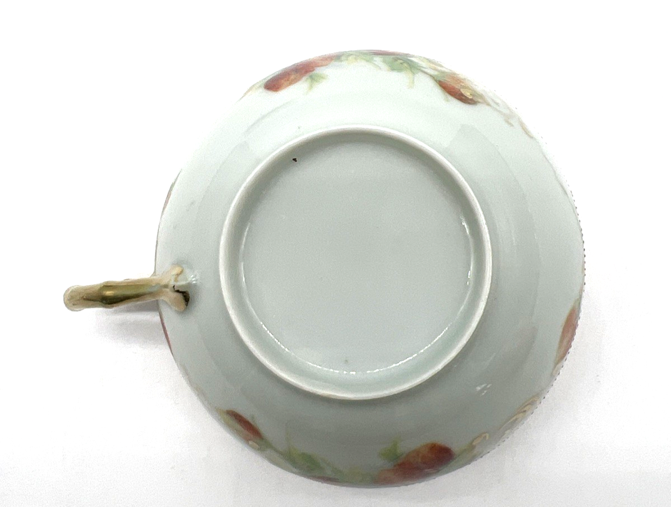 NIPPON NAGOYA SNB Teacup & Saucer Set Hand-Painted Floral Pattern Gold ...