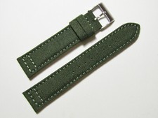 20mm Hadley-Roma MS850 Mens Army Olive Green Cordura Canvas Watch Band Strap