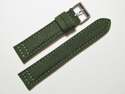 ZULUDIVER Croyde Canvas Uhrenarmband - Army Green - 22mm