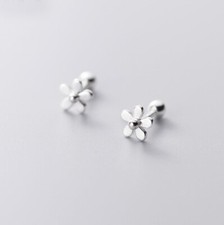 925 Sterling Silver Helix Ball Screw Back Stud Earrings Jewelry A1297-S