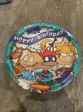 VTG 1997 DesignWare NEW Rugrats Birthday 9" paper plates 8 count Nickelodeon