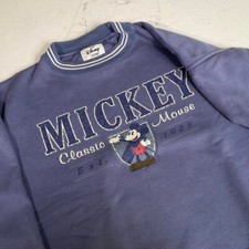 Vintage 90s Disney Store Mickey Mouse Crewneck Sweatshirt XL