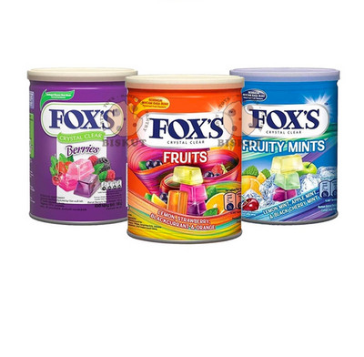 Fox's Crystal Clear Tin Candy (180g) - Berries / Fruits / Fruity Mints