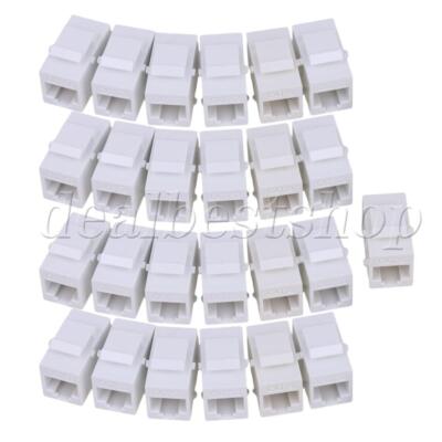 25x RJ45 Coupler CAT6 RJ45 Keystone Jack Female Coupler Connector Socket Adapter