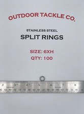 SIZE #6 HEAVY DUTY Split Rings 100 Count Stai...