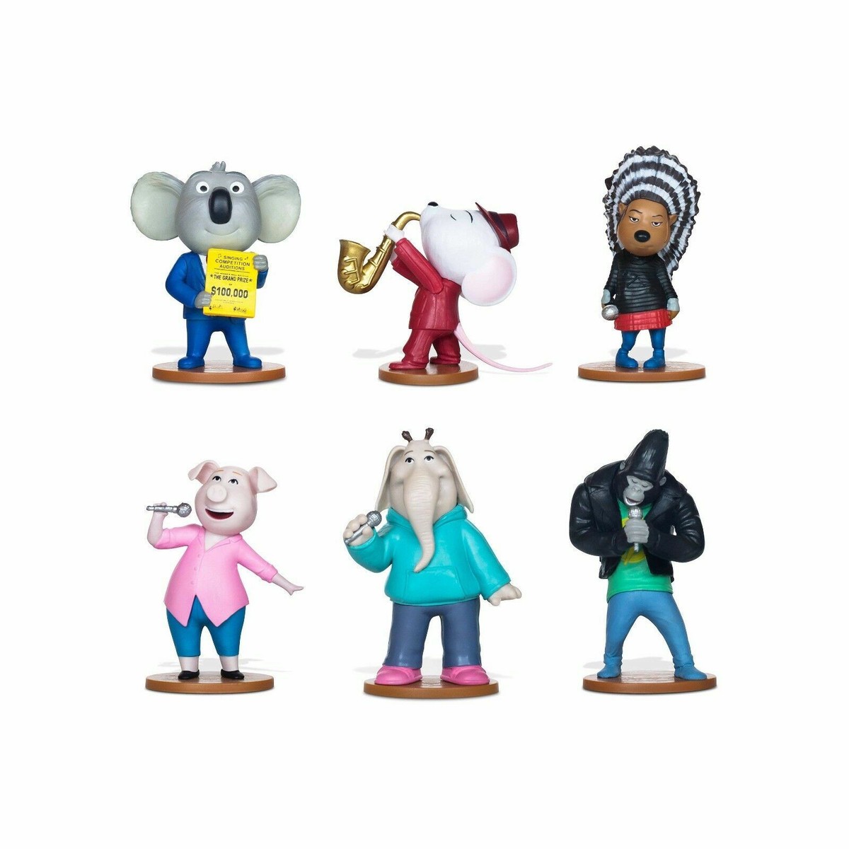 new collectible SING ILLUMINATION Six Piece! ⭐Play Set