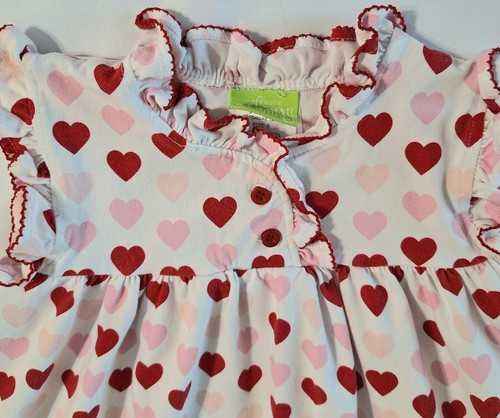 Classic Whimsy Boutique Heart Print Dress Size 5 Ruffles Hearts Pink Red Party - Picture 12 of 13