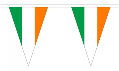 Irland 20M Dreieck Flagge Wimpelkette - große 54 Flaggen - dreieckig 