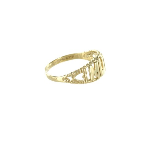9ct Yellow Gold MUM Ring and Signet Rings Hallmarked in Finger Sizes I-Q - Picture 4 of 9