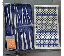 hand surgery basic set of micro surgical instruments with case