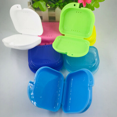 Retainer Case Mouth Guard Case Orthodontic Dental Retainer Box Denture Storage Container White Practical