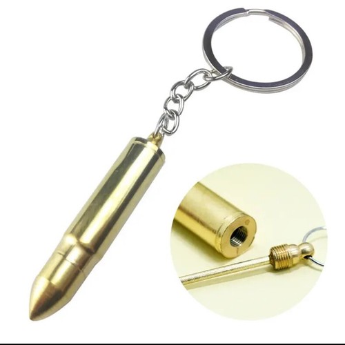 Mini Ear Wax Spoon Gold Figural Keychain Key Ring New See Photos - Picture 4 of 6