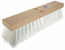 18" White Plastic Magnolia Brush Street Broom, 1318