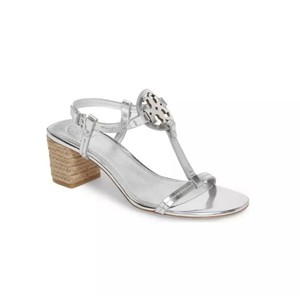 tory burch silver heels