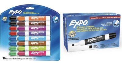 Expo Dry Erase Markers, Chisel Tip, Assorted Vibrant Colors, 16 Count