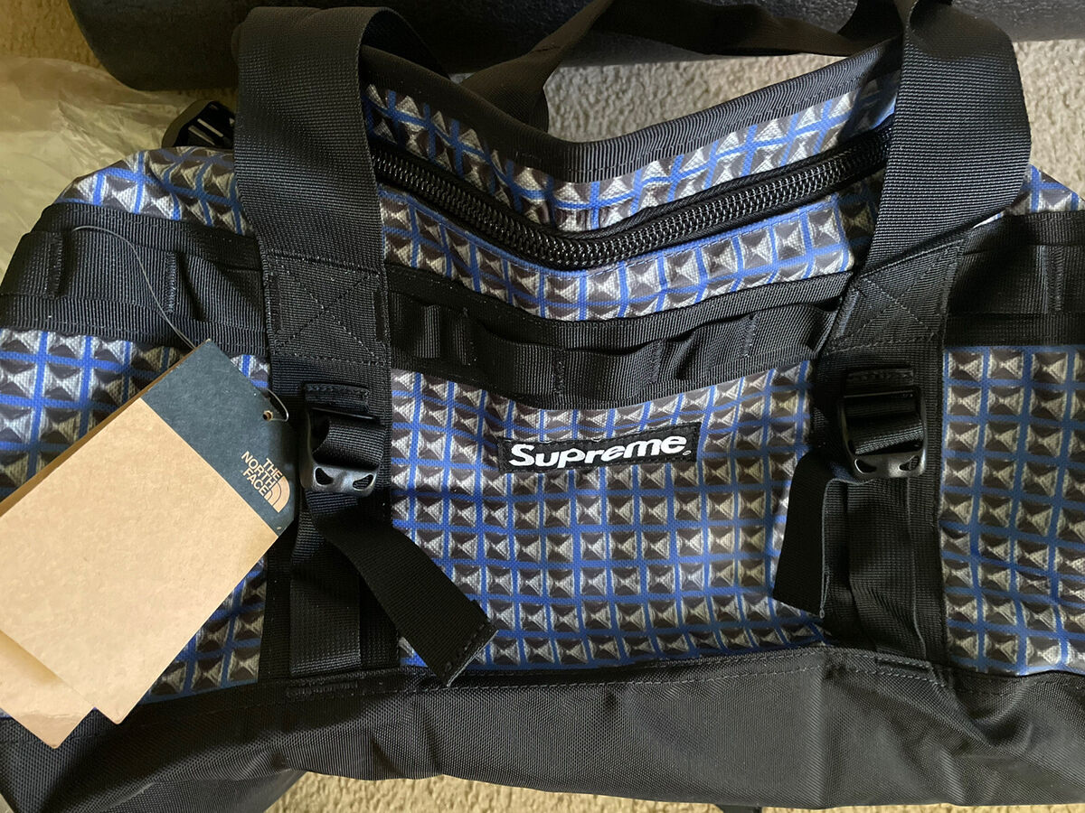 Brand New Supreme x The North Face Studded Small Base Camp Duffle Bag Royal  Blue