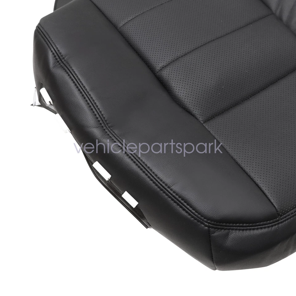 For Mercedes Benz C-Class 2008-2014 Driver Passenger Bottom Top Seat Cover Black - Image 2 of 2