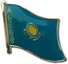 Wholesale Pack of 6 Kazakhstan Country Flag Bike Hat Cap lapel Pin 