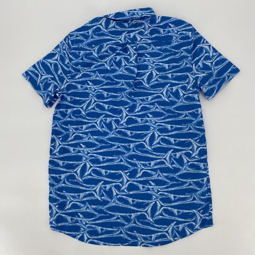 Vineyard Vines Shirt Youth Large (16) Whale Fish Print Performance Polo Shirt - Picture 2 of 6