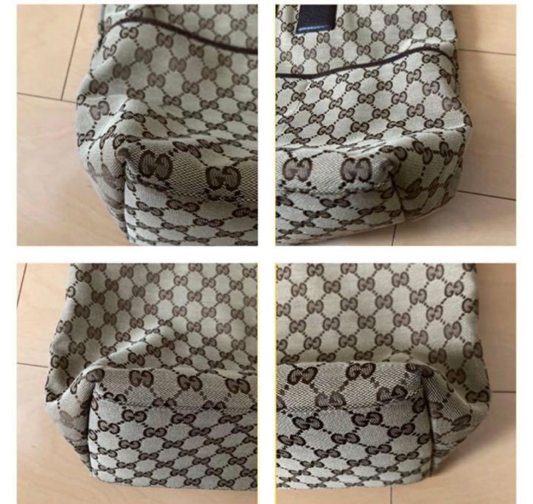 GUCCI Vintage Tote Bag Canvas A4 Size Business Use Authentic thumbnail 10