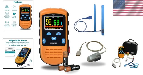 Continuous Infant Monitor & Adult Finger Spot Check Pulse Oximeter - Data Logger - Picture 2 of 11