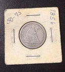1856 Seated Liberty 25C Quarter Silver 0.9 Business Strike Philadelphia KM#75