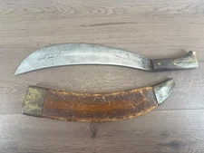 COLLINS & CO MILITARY MACHETE NO 1005 15" BLADE LEATHER SHEATH (WCP033944)