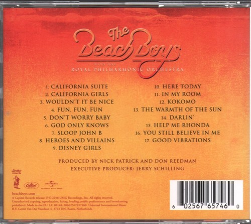 Beach Boys Con La Orquesta Filarmónica Real CD Europa Capitol 2018 - Imagen 2 de 2