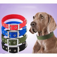 Adjustable Nylon Dog Collar for Small Medium Large Dogs Stylish Solid Pet Collar