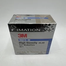 Imation 3M IBM Formatted 2HD Floppy Diskettes 3.5" 1.44 MB #10 Disc Per Box NIB