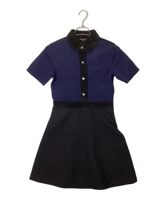Jupe chemise manches courtes LOUIS VUITTON authentique femme bordée de cuir - Photo 1/4