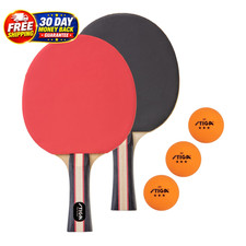 Table Tennis Set 2 or 4 Player USATT Approved Rackets 3 Star Balls 5 Ply