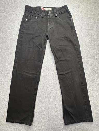 VINTAGE Levi’s 550 Jeans Boys 11 Black Denim Relaxed Baggy Y2K Kids Youth