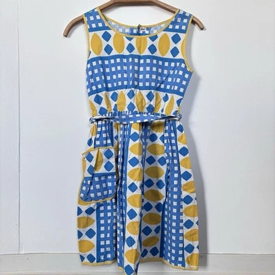 Vintage Sommerkleid ärmellos ca Gr. 146 original 1950er Jahre Handarbeit - Bild 1 von 4