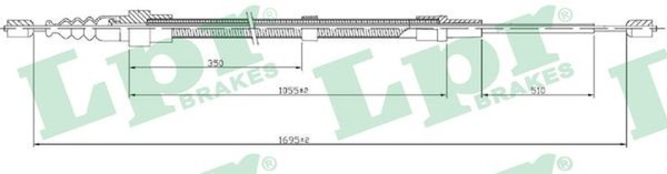 Bremsseil Seilzug Feststellbremse LPR C0952B FüR Golf Seat 1M1 Leon VW Skoda 4 1-image