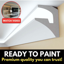 COVING Cornice LED Lightweight Polystyrene FLH1 Indirect Wall Ceiling Décor XPS