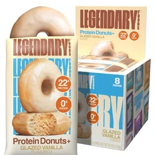 Protein Donuts - 22g Protein, Glazed Vanilla, Zero Sugar Snack, Gluten Consci...