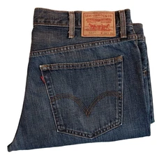 Levis 527 Bootcut Jeans Mens 39X30 Blue Fade Whiskered Cowboy 