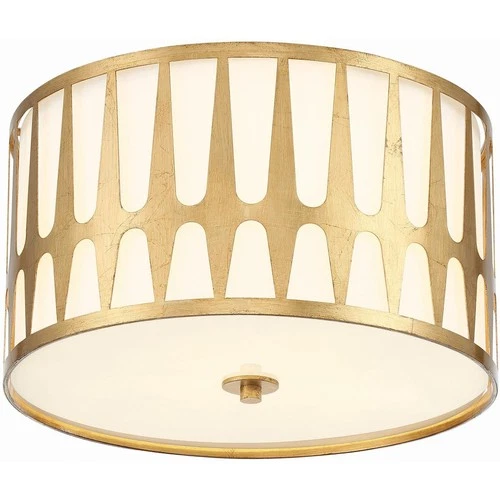 Crystorama ROY-800-GA Royston 3 Light 18 inch Antique Gold Flush Ceiling Light - Picture 2 of 6