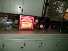 Vintage 1980s Budweiser Beer Deluxe Label Clydesdales Light Up Clock Sign Works
