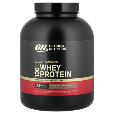 Gold Standard  100% Whey Protein, Extreme Milk Chocolate, 5 lb (2.27 kg)