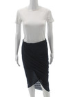 Helmut Lang Womens Blue Micro Modal Wrap Midi Skirt Size S — photo 1