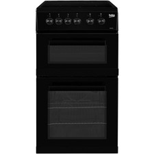 Beko 50cm Double Cavity Electric Cooker - Black KDC5422AK