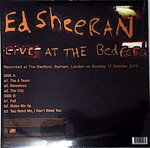 ED SHEERAN Live At The Bedford 12" EP on RED VINYL New SEALED Web Exclusive - Picture 2 of 3