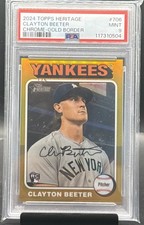 2024 Topps Heritage High Number Clayon Beeter Gold Chrome /5 Yankees Rookie PSA9
