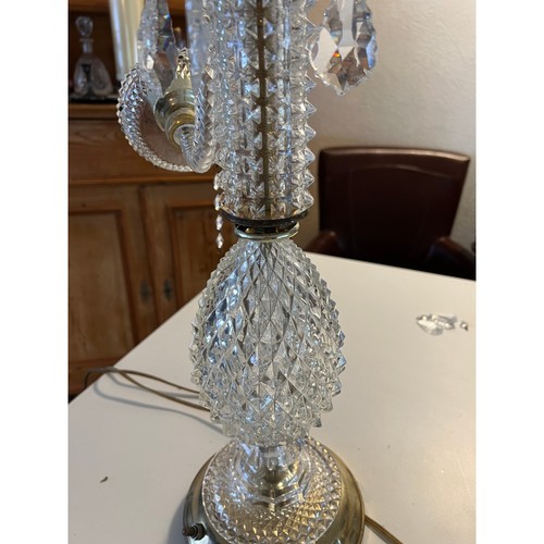 Vintage Crystal Glass Pendalogues Clear Chandelier Teardrop 2" x 3/4" TL 3" - Picture 6 of 7